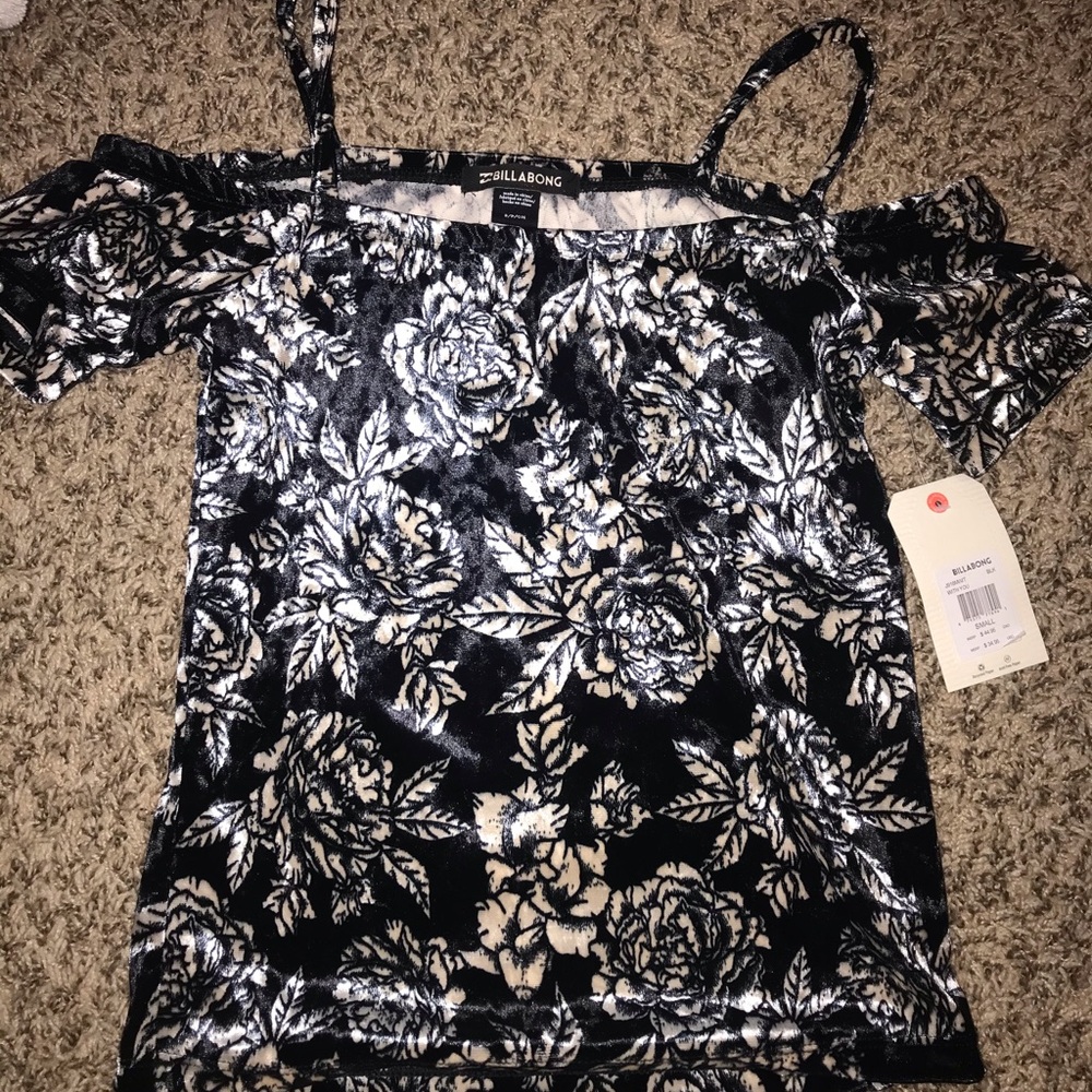 Off the shoulder velvet top